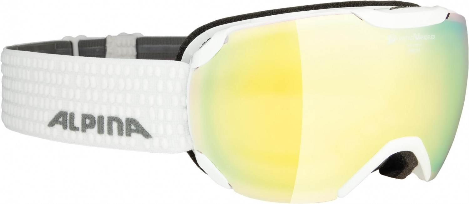 Alpina Pheos Small Quattro-Varioflex M Skibrille (811 white gloss, Scheibe: QUATTRO-VARIOFLEX MIRROR gold (S2-3)) von Alpina