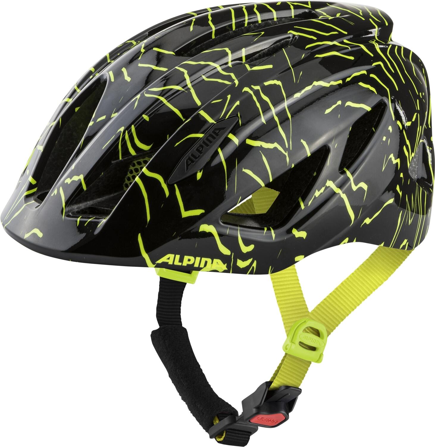 Alpina Pico Kinder Fahrradhelm (50-55 cm, 33 black/neon yellow gloss) von Alpina