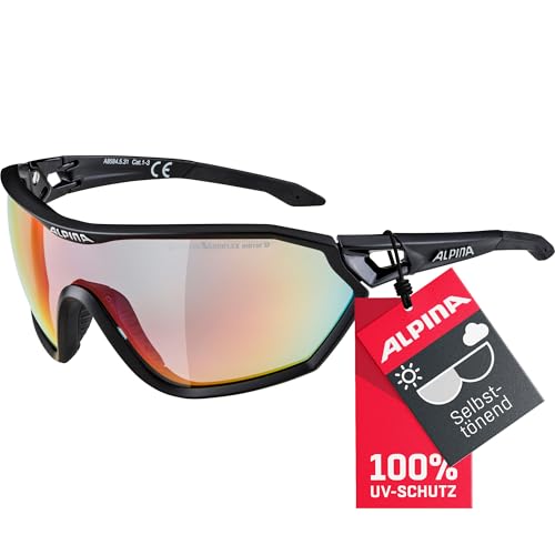 ALPINA S-WAY QV - Kontrastverstärkende, Selbsttönende & Beschlagfreie Sport- & Fahrradbrille Mit 100% UV-Schutz Für Erwachsene, black matt, One Size ALPINA S-WAY QV - Kontrastverstärkende, Selbsttönende & Beschlagfreie Sport- & Fahrradbrille Mit 100% UV-Schutz Für Erwachsene, black matt, One Size von ALPINA
