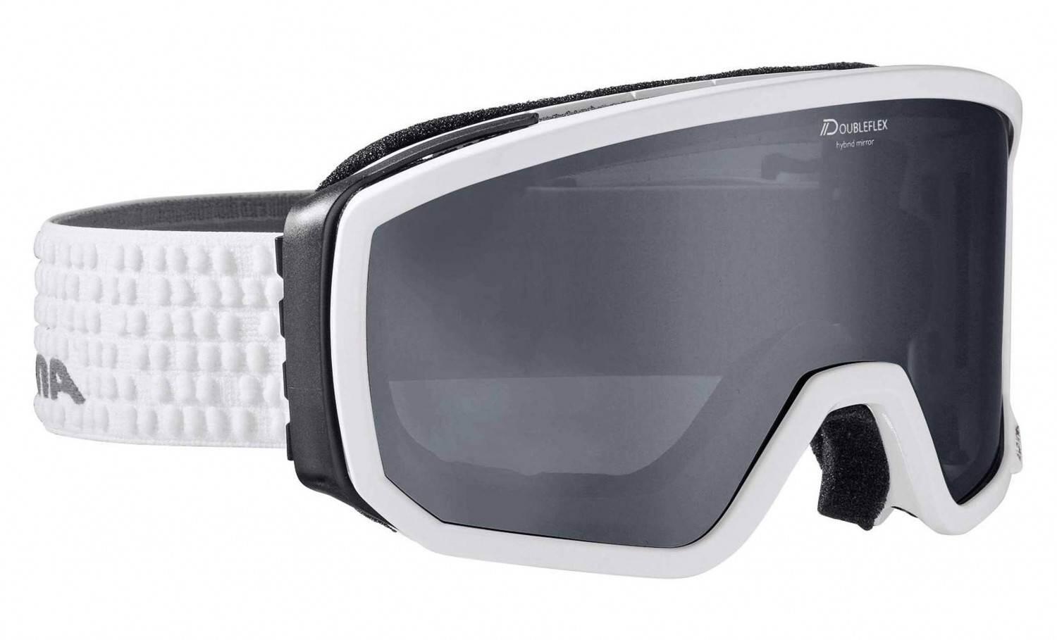 Alpina Scarabeo Brillenträger Skibrille Hybrid Mirror (811 white, Scheibe: HYBRIDMIRROR silver) von Alpina