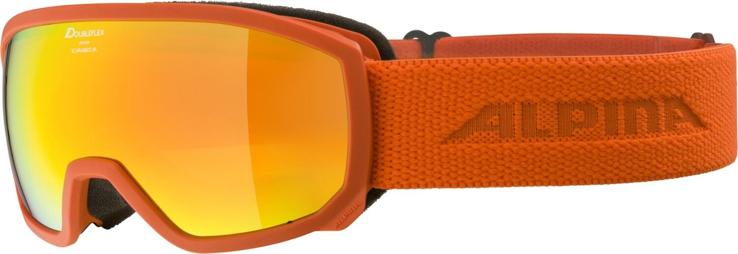 Alpina Scarabeo Junior Brillentäger Skibrille HM (841 pumpkin matt, Scheibe: Quattroflex Lite red (S2)) von Alpina