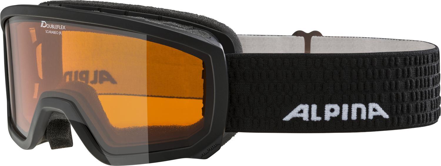 Alpina Scarabeo Junior Skibrille DH (131 black matt, Scheibe: DOUBLEFLEX HICON (S2)) von Alpina