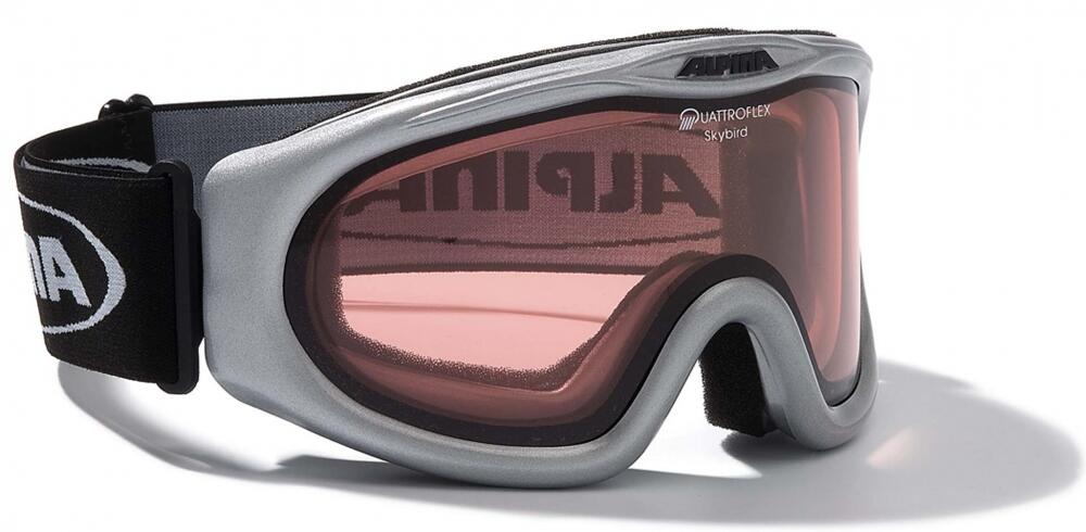 Alpina Skybird Skibrille (021 silber, Scheibe: QUATTROFLEX) von Alpina