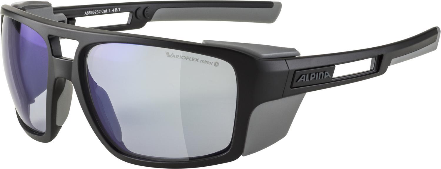 Alpina Skywalsh VLM+ Sportbrille (232 black/grey matt, Varioflex, Scheibe: blue mirror (S1-4)) von Alpina