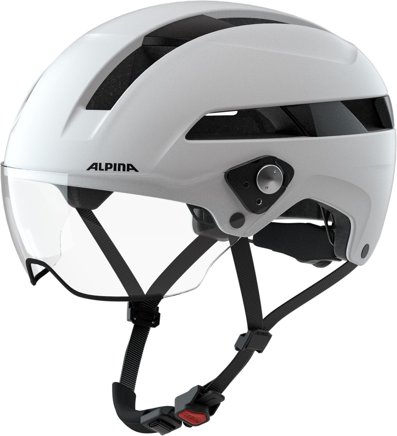 Alpina Soho Visor Fahrradhelm (52-56 cm, 10 white matt) von Alpina