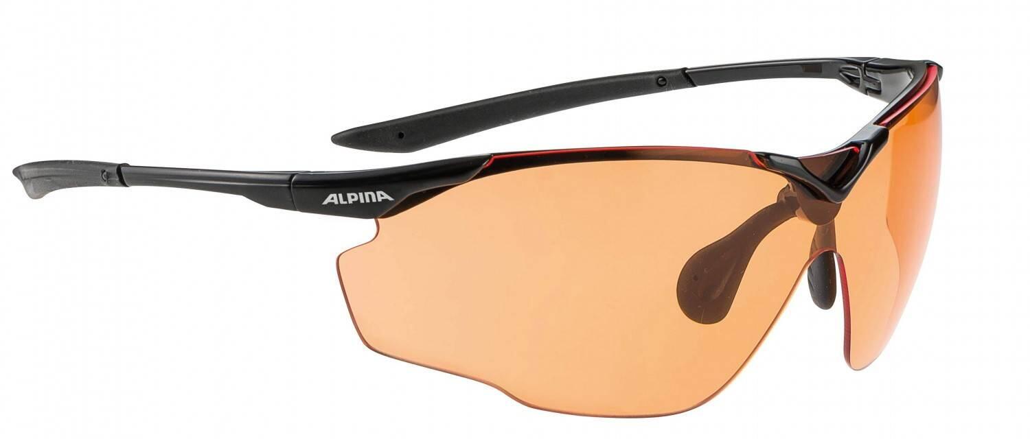 Alpina Splinter Shield VL Sportbrille (131 black, Scheibe: Varioflex orange (S1-2)) von Alpina