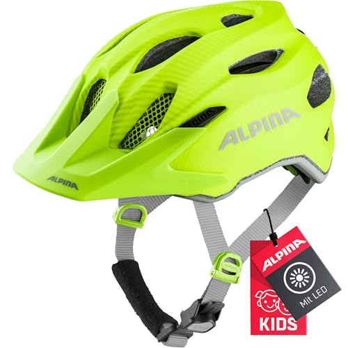 Alpina Carapax JR. Flash - Beleuchteter, Leichter und Sicherer LED Fahrradhelm Mit Fliegennetz Für Kinder, be Visible matt, 51-56 cm Alpina Carapax JR. Flash - Beleuchteter, Leichter und Sicherer LED Fahrradhelm Mit Fliegennetz Für Kinder, be Visible matt, 51-56 cm von ALPINA