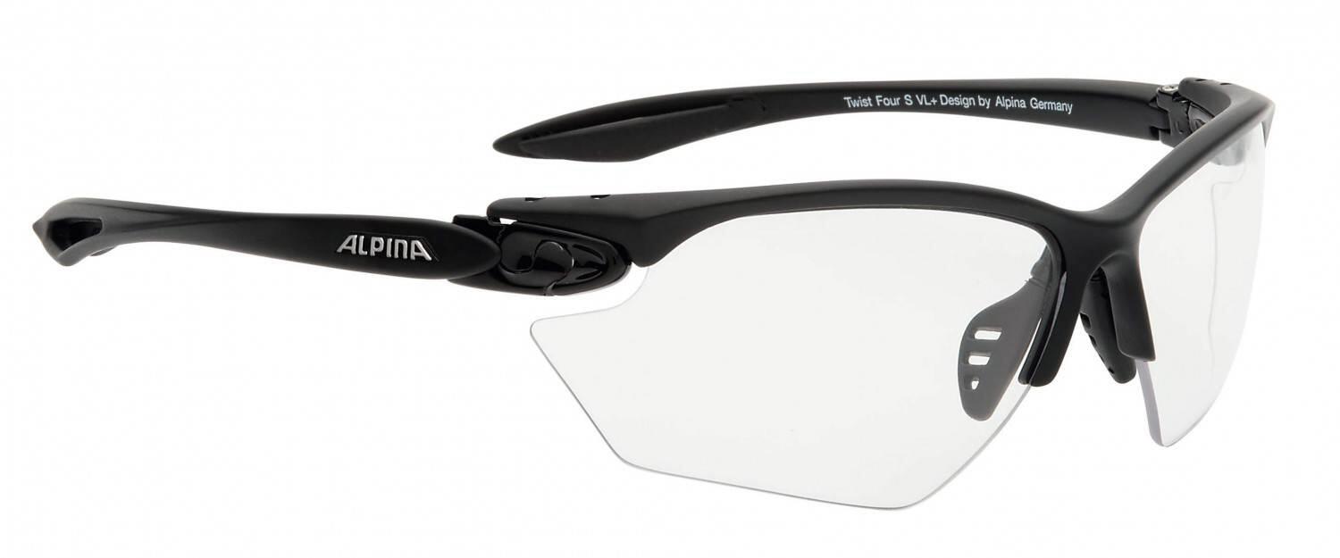 Alpina Twist Four S Varioflex+ Sportbrille (131 black matt, Scheibe: Varioflex black) von Alpina