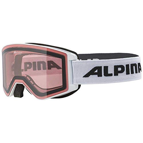 Alpina Sports Narkoja Q Skibrille Kunststoff/Polycarbonat Weiß-Rosa 100% UV-Schutz, A7267 0 11 von ALPINA