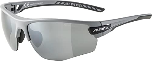 ALPINA TRI-SCRAY 2.0 HR - Indiv. Anpassbare, Bruchsichere Wechselscheiben Sport- & Fahrradbrille Mit 100% UV-Schutz Für Erwachsene, grey matt, One Size von ALPINA