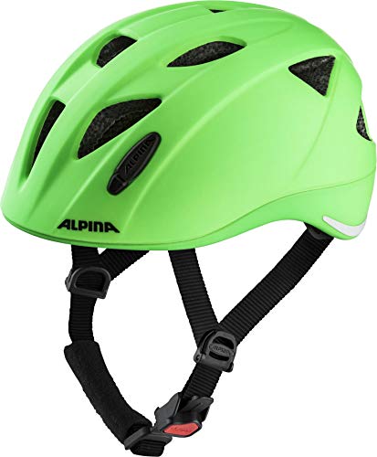 ALPINA XIMO L.E. - Leichter, Sicherer & Bruchfester Fahrradhelm Mit Optionalen LED-Licht Für Kinder, green matt, 47-51 cm von ALPINA