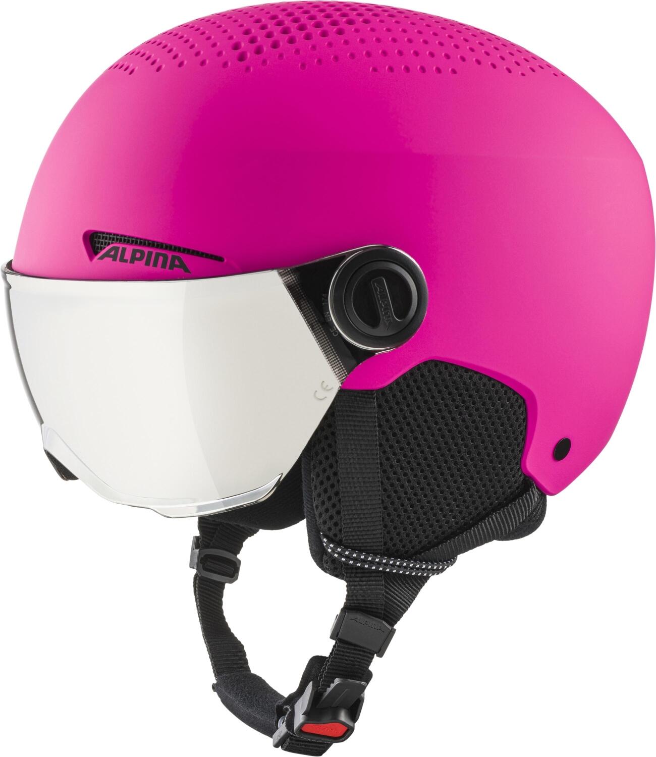 Alpina Zupo Visor Kinderskihelm (51-55 cm, 62 pink matt) von Alpina