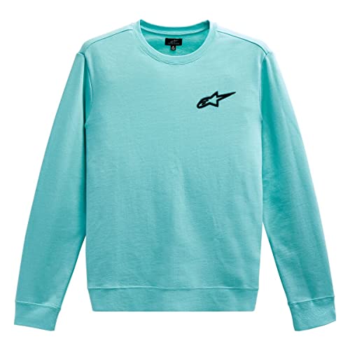 Alpinestars Ageless Chest Crew Sweatshirt, Größe L, Helles Aqua von Alpinestars