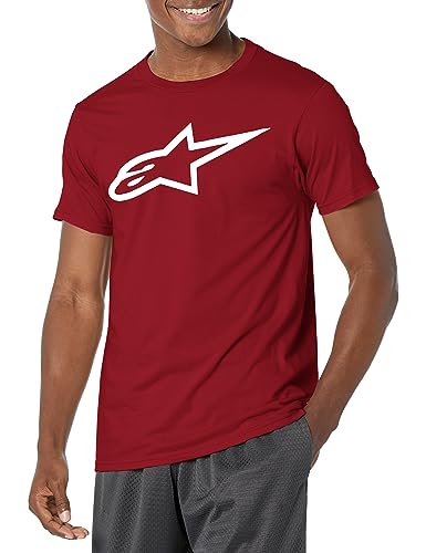 Alpinestars Ageless Classic Tee - Herren T-Shirt - Sportlicher Kurzarmshirt - MAROON/MIST XL von Alpinestars