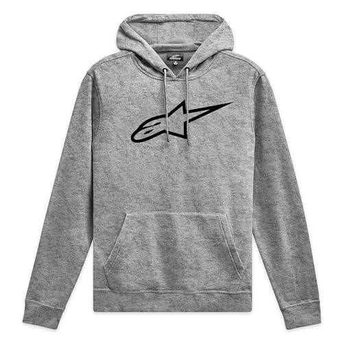 Alpinestars Ageless Hoodie V3 Kapuzenpullover für Herren Fleece Sweatshirt mit Kapuze Melangegrau/Schwarz L von Alpinestars