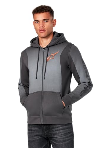 Alpinestars Arising Hoodie Kapuzenpullover für Herren Fleece Sweatshirt mit Kapuze Metallgrau/Grau M von Alpinestars