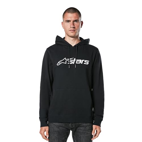 Alpinestars Blaze Hoodie V3 Kapuzenpullover für Herren Fleece Sweatshirt mit Kapuze Schwarz/Weiß XL von Alpinestars