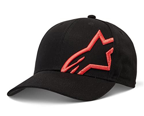 Alpinestars Herren Corp Snap 2 Baseball Cap, Black/WARM RED, Einheitsgröße EU von Alpinestars