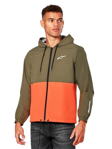 Alpinestars Speeder Windbreaker Jacket Herren Sportlicher Jacke Outdoorjacke für Männer Militärgrün/Orange XXL von Alpinestars