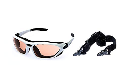 ALPLAND Skibrille SNOWBOARDBRILLE- SKI, Berg, GLETSCHERBRILLE - GLÄSER KONTRASTVERSTÄRKT-Allwetter Glas - !HELMKOMPATIBEL INKL.MICROFASERBAG! von ALPLAND