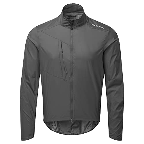 Altura Airstream Herren-Fahrradjacke, leicht, wasserabweisend, verstaubar, Carbon, Größe L von Altura