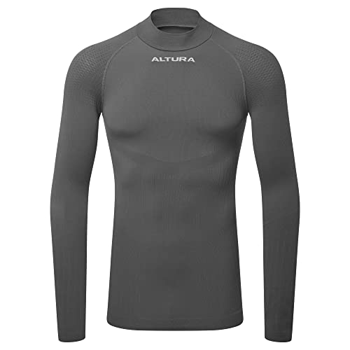 Altura Unisex Tempo Seamless Long Sleeve Thermal Cycling Baselayer - Charcoal - Medium/Large von Altura