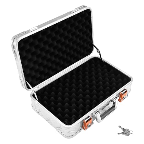 Alubox Pistolenkoffer RG002 Schutzkoffer 46,5 x 28 x 12 - Pistolen Hartschalenkoffer 2 Schnallen 2 Schlösser - witterungsbeständiges Riffelblech Aluminium 1,5mm - abschließbar, gepolstert Alubox Pistolenkoffer RG002 Schutzkoffer 46,5 x 28 x 12 - Pistolen Hartschalenkoffer 2 Schnallen 2 Schlösser - witterungsbeständiges Riffelblech Aluminium 1,5mm - abschließbar, gepolstert von Alubox