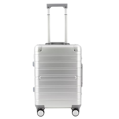 ALUMAXX 45190 Reisetrolley Gravity, Rollkoffer Aluminium, Reisekoffer mit TSA Schloss, Trolley mit 4 Leichtlaufdoppelrollen 360°, Alu Koffer ca. 56 cm, Silber, 56 x 37 x 21 cm ALUMAXX 45190 Reisetrolley Gravity, Rollkoffer Aluminium, Reisekoffer mit TSA Schloss, Trolley mit 4 Leichtlaufdoppelrollen 360°, Alu Koffer ca. 56 cm, Silber, 56 x 37 x 21 cm von Alumaxx