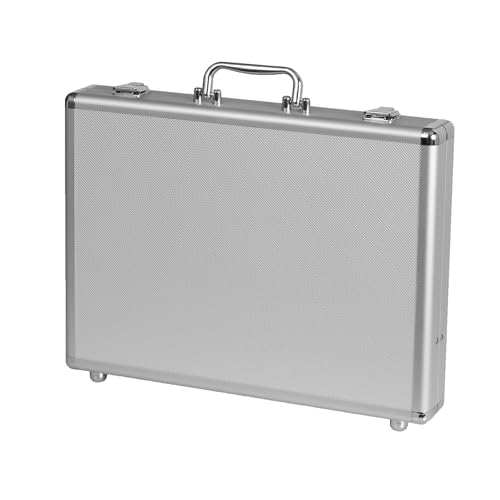 ALUMAXX 45112 Attachékoffer MINOR, Aktenkoffer aus Aluminium, schmaler Dokumentenkoffer, Alu-Koffer, Aluminiumkoffer ca. 41 cm, Silber, 41 x 30 x 6,5 cm von Alumaxx