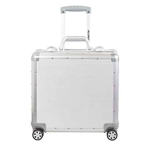 ALUMAXX 45172 Businesstrolley Gemini, Rollkoffer Aluminium, Reisekoffer mit Overnight Fach, Trolley mit 4 Leichtlaufdoppelrollen 360°, Silber, 42,5 x 40 x 21 cm ALUMAXX 45172 Businesstrolley Gemini, Rollkoffer Aluminium, Reisekoffer mit Overnight Fach, Trolley mit 4 Leichtlaufdoppelrollen 360°, Silber, 42,5 x 40 x 21 cm von Alumaxx