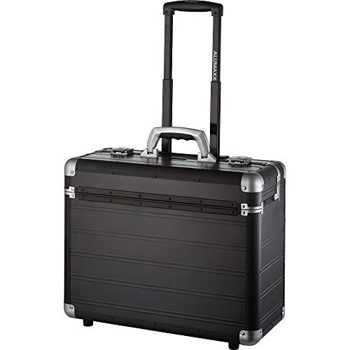 ALUMAXX 45166 Pilotenkoffer Discovery, Trolleykoffer Aluminium, Piloten Rollkoffer Alu, Businesstrolley, Aktenkoffer mit Notebookfach, Alutrolley ca. 48 cm, Schwarz Matt, 47,5 x 38,5 x 22,5 cm ALUMAXX 45166 Pilotenkoffer Discovery, Trolleykoffer Aluminium, Piloten Rollkoffer Alu, Businesstrolley, Aktenkoffer mit Notebookfach, Alutrolley ca. 48 cm, Schwarz Matt, 47,5 x 38,5 x 22,5 cm von Alumaxx