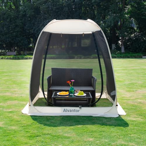 Alvantor Screen House Room Camping Tent Outdoor Canopy Dining Gazebo Pop Up Sun Shade Hexagon Shelter Mesh Walls Not Waterproof 6'x6' Beige Patent Alvantor Screen House Room Camping Tent Outdoor Canopy Dining Gazebo Pop Up Sun Shade Hexagon Shelter Mesh Walls Not Waterproof 6'x6' Beige Patent von Alvantor