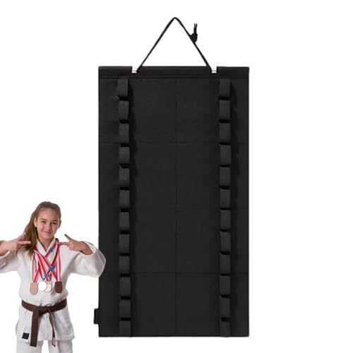 Karate-Gürtel-Display – Kampfsport-Gürtel-Organizer | Wand-Displayhalter für 12 Gürtel | Gürtel-Display Display mit elastischen Schnallen | Gürtel-Organizer von Alwida