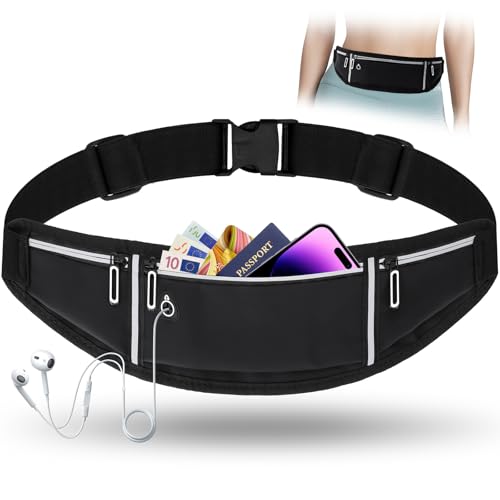 Alyvisun Laufgürtel für Handy, Bauchtasche für Herren Damen Verstellbarer Handytasche Joggen Lauftasche Jogging Gürteltasche Running Belt Sport Gürtel Hüfttasche Fitness Geldgürtel für Mobiltelefone von Alyvisun