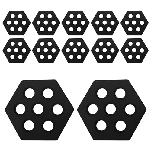 Amagogo 12x Hexagon Surfboard Pads Deck Grip Professionelles Decking Zubehör Deck Pads Wachslos für Paddleboard Skimboard Longboard, Schwarz Amagogo 12x Hexagon Surfboard Pads Deck Grip Professionelles Decking Zubehör Deck Pads Wachslos für Paddleboard Skimboard Longboard, Schwarz von Amagogo