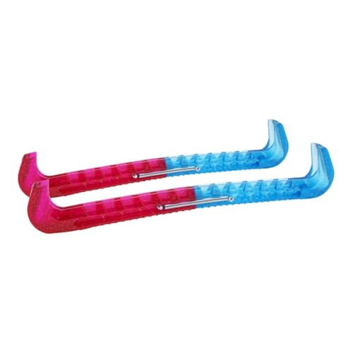 Amagogo 2 Stück Schlittschuhschoner, Eishockey-Schlittschuhkufenschoner, Schutz, rutschfeste Schlittschuhkufenschoner für Herren, Hockeysport, Rosa Und Blau von Amagogo