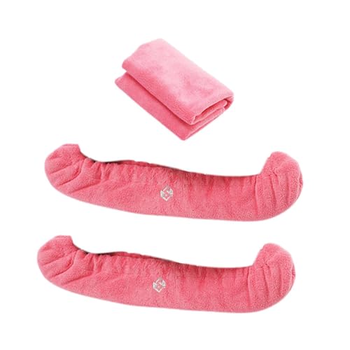 Amagogo 2X Figur EIS Skate Guards mit Handtuch Nicht Klingen EIS Skatenschutzeiseishockey -Skate -Klingenabdeckungen für Geschenke Sportmänner, Rosa von Amagogo