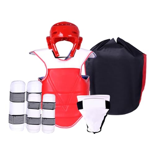 Amagogo 5-teilige Taekwondo-Schutzausrüstung, Box-Tiefschutz, gepolsterte Karate-Sparring-Ausrüstung für -Grappling, m von Amagogo