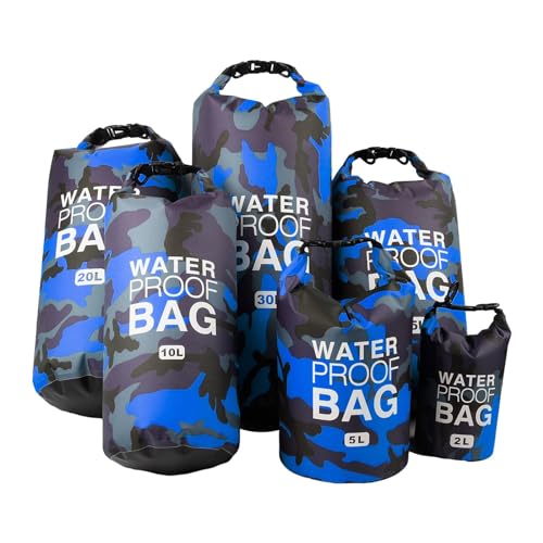 Amagogo 6-teilige wasserdichte Trockentasche, hält die Ausrüstung trocken, Rucksack, trockene Aufbewahrungstasche für Damen und Herren, zum Schwimmen, Dunkelblau von Amagogo