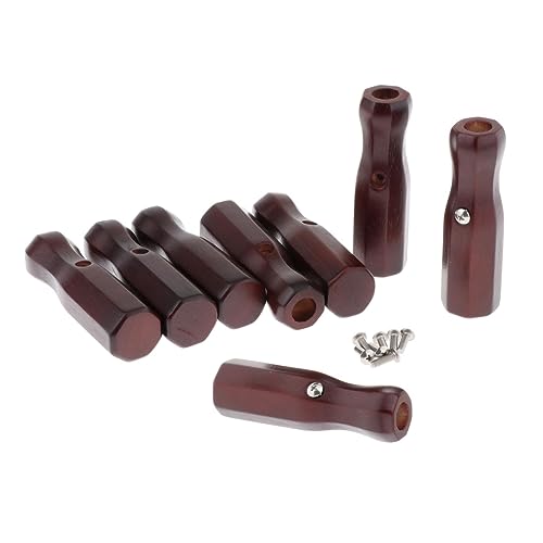 Amagogo 8Pcs Soccer Table Handles Foosball Table Rod End Caps Table Football Parts Foosball Handle Grips Wooden for Training Foosball Rods Sports von Amagogo