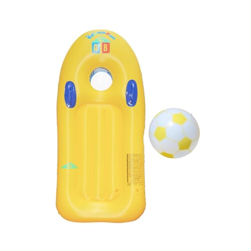 Amagogo Aufblasbares Surfbrett-Spielzeug mit Griffen, aufgeblasenes Brett, aufblasbares Pool-Floß für Wasserunterhaltung, Gelb von Amagogo