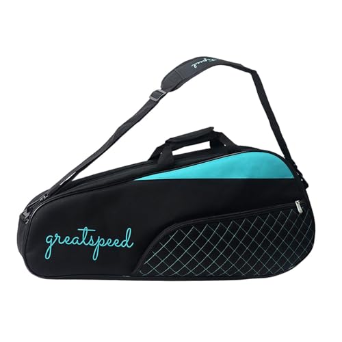 Amagogo Badminton-Schlägertasche, Schläger-Tragetasche, Mehrzweck-Outdoor-Sport-Tennistasche mit abnehmbarem, verstellbarem Schultergurt, Schwarz Amagogo Badminton-Schlägertasche, Schläger-Tragetasche, Mehrzweck-Outdoor-Sport-Tennistasche mit abnehmbarem, verstellbarem Schultergurt, Schwarz von Amagogo