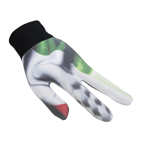 Amagogo Billardhandschuh mit DREI Fingern, elastischer Handschuh, rutschfest, für Erwachsene, Pool-Queue-Handschuhe, Snooker-Handschuh für die Linke Hand zum, Stil c von Amagogo