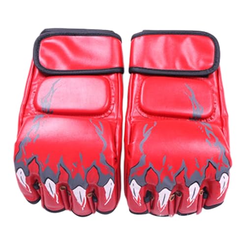 Amagogo Boxhandschuhe, Sparringshandschuhe, Handgelenkstütze, ergonomisch, bequem, Zubehör, Schlaghandschuhe für Sanda, Männer, Kickboxen, Taekwondo, Rot von Amagogo