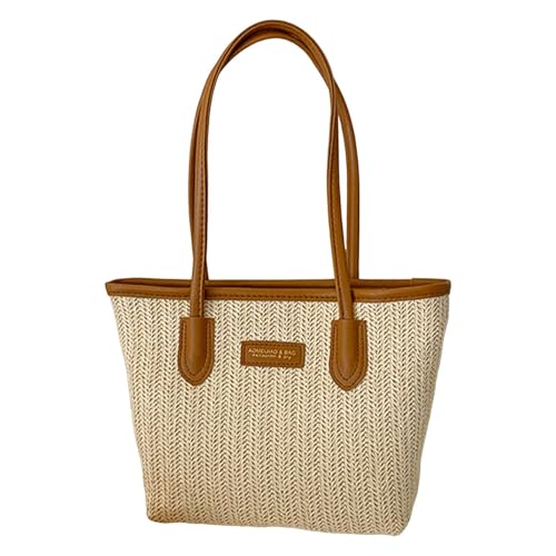 Amagogo Damen Umhängetasche, Schultertasche, modische Handtasche für Sommer, Reisen und Urlaub, Braunes Armband von Amagogo