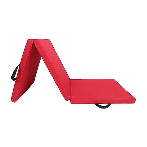 Amagogo Dreifach zusammenklappbare Trainingsmatte, Tragegriff, dick, für Männer und Frauen, Kissen, Yoga-Pad, Yoga-Matte für Stretching, Training, , Rot Amagogo Dreifach zusammenklappbare Trainingsmatte, Tragegriff, dick, für Männer und Frauen, Kissen, Yoga-Pad, Yoga-Matte für Stretching, Training, , Rot von Amagogo