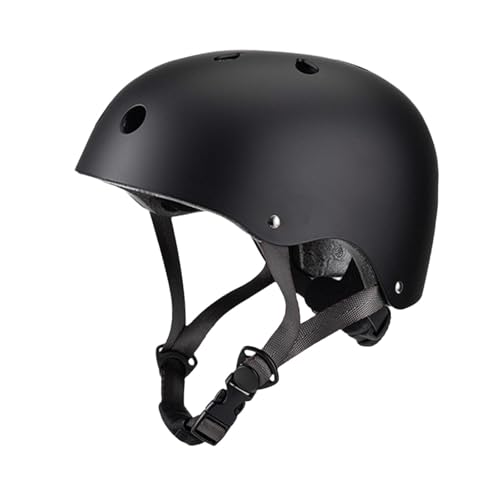 Amagogo Fahrrad Helm Skateboard Helm Belüftung Atmungsaktiv mit abnehmbarem Pad Fahrrad Helm für Rennrad Outdoor Sport Fahrrad, Black M von Amagogo