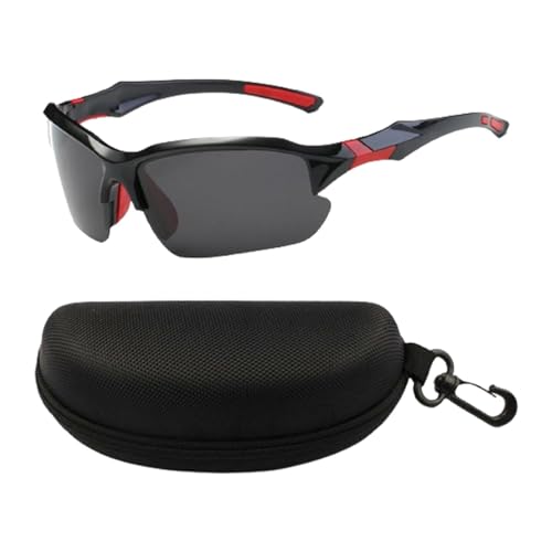 Amagogo Fahrradbrille, polarisierte Sonnenbrille, leichte Damen- und Herrenbrille, Sport-Sonnenbrille für den Außenbereich, Bergsteigen, Skifahren, grau von Amagogo