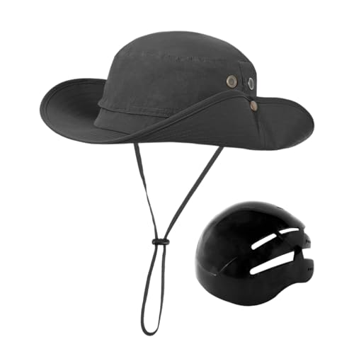 Amagogo Fahrradhelm, Hutförmiger Helm, Sonnenhut, schlagfester Erwachsenenhelm, Surf-Bucket-Hut für Erwachsene, Radfahren, Arbeit, Schwarz Amagogo Fahrradhelm, Hutförmiger Helm, Sonnenhut, schlagfester Erwachsenenhelm, Surf-Bucket-Hut für Erwachsene, Radfahren, Arbeit, Schwarz von Amagogo