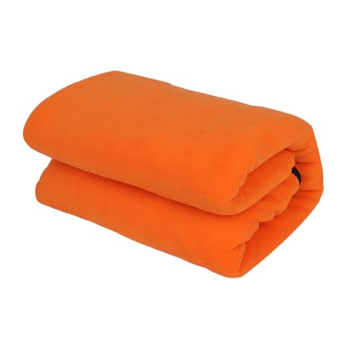 Amagogo Fleece-Schlafsack-Innendecke, Notfalldecke, leichte Campingdecke mit Reißverschluss, Einzelschlafsack zum Angeln bei kaltem Wetter, Orange von Amagogo